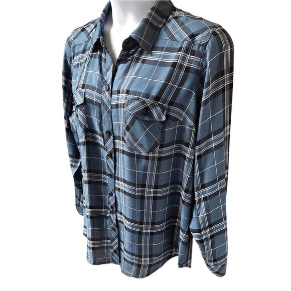 TORRID CHALLIS Button-Down LongSleeve Plaid Shirt Size 1X - Picture 3 of 14